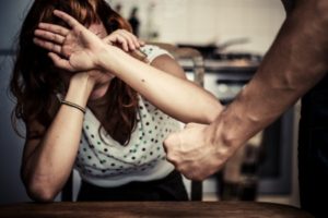 young woman is a victim of domestic violence